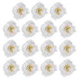 15Pcs Artificial Flower Head Fake Flowers Heads Bulk Silk Peony Heads White