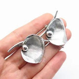 925 Sterling Silver Vintage Beau Calla Lily Floral Pin Brooch