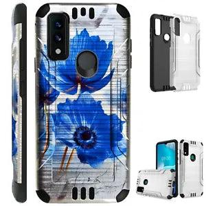 Silverguard Case for AT&T Maestro 3 U626AA Phone Case Cover PEONY BLUE FLOWER
