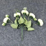 Artificial Silk Rose Flower Batch Peony Buds Floral Head Bouquets Decors 9pcs