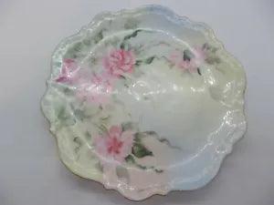 VTG Carl Tielsch C.T. Altwasser Germany Pink Carnations Flower Scalloped Plate
