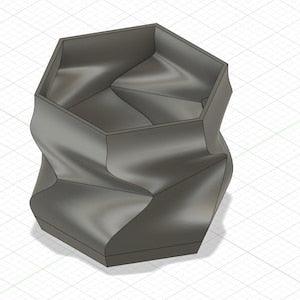 STL file Hexagonal planter / pencilcup 3D printed