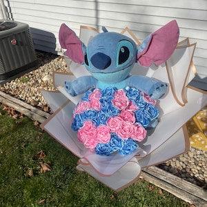 40 eternal rose bouquet with any plush