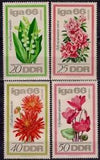 Germany DDR 1966 Garden Exposition Flowers Rhododendron Dahlia Cyclamen Lily MNH