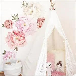Wall Sticker Flowers Home Decor Peony Art Decal Wallpaper 3d Room Combination