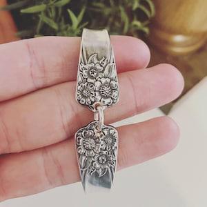 Spoon Bracelet- ??April, 1950??, Vintage Bracelet, Silverware Bracelet, Sunflower Jewelry, Spoon Jewelry, Gifts for Her