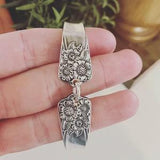 Spoon Bracelet- ??April, 1950??, Vintage Bracelet, Silverware Bracelet, Sunflower Jewelry, Spoon Jewelry, Gifts for Her