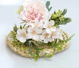 1 Bouquet Camellia Artificial Peony Rose Flowers Silk Wedding Flower