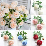 Silk Peony Artificial Silk Flowers Fake Home Wedding Party Garden Table Decor