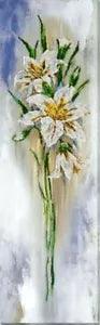 Bead embroidery kit Fragile lilies needlework kit Art canvas beadwork pattern