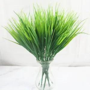 Artificial Plants Indoor Outdoor Fake Leaf Green Grass Foliage Bush Home Decor