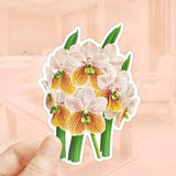 Orchids Sticker, Vanda Sanderian Flower, Die Cut Sticker, Water Bottler Sticker, Laptop Decal, Vinyl Sticker, Flower Sticker, Waling-waling
