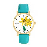 Toff London TLWS-77884 Ladies Yellow Lily Flower Watch