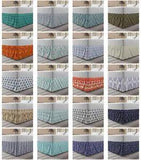 Ambesonne Oriental Form Bedskirt Elastic Wrap Around Skirt Gathered Design