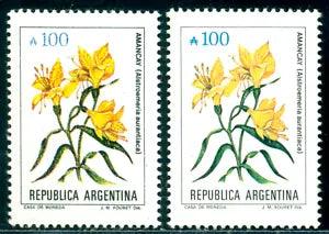1989 Peruvian lily, lily of the Incas,Alstroemeria,Flowers,Argentina,Mi.1981,MNH