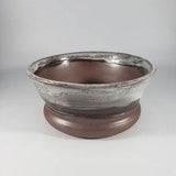 Hand thrown earthenware clay planter, pot