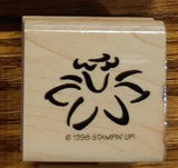 Stampin Up Flower Lotus Water Lily Floral Petals Rubber Stamp