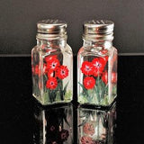 Mixed Flower Salt and Pepper shakers, hand painted