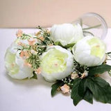 10 CREAM 3" Faux SILK PEONY FLOWER Heads Wedding Party Events Home Decorations