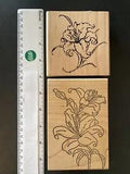 Lily Flower Rubber Stamps-Impression Obsession and Me & Carrie Lou