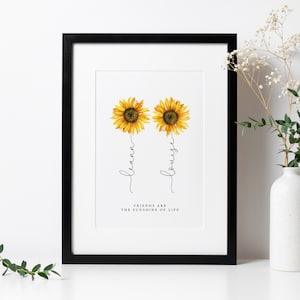 Personalised Friendship Print | Best Friend Gift | Bestie Gifts | Thank You Gift | Friends Are The Sunshine of Life | Birthday Gift for Her