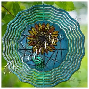 10?? Aluminum Sunflower Wind Spinner  / Garden Decor / Hanging Spinner / Windbreaker