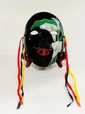 Pelzman Designs Vandor 1981 Japan Black Ceramic Mask/Wall Hanging Calla Lilies