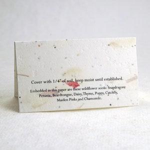 Bulk Set Pink Petal Flower Seed Paper 24s Folding Card Table Card - Place Card - Name Card - Gift Card - Set of 100 with instructions