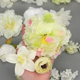 28Pcs Beige Artificial Silk Flower Heads Set  DIY Wedding Home table party Decor