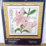Lily Counted Cross Stitch Kit NIP, Floral Flowers Needlepoint, Carolyn Meacham