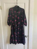 Horses Atelier Silk Dream Dress Carnation Print Size 0 NWT