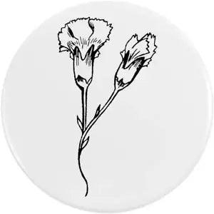 'Carnation Flowers' Button Pin Badges (BB015265)