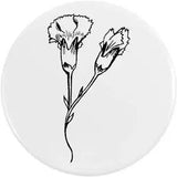 'Carnation Flowers' Button Pin Badges (BB015265)