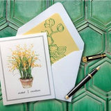 Orchid Note Cards, Box of 8 Lined Envelopes, Plants Flowers, Oncidium, Nature Garden, Gifts, Any Occasion, Blank Inside,  Size 4.25" X 5.5"