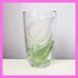 France Luminarc Glass Crystal Vase Calla Lily Embossed Frosted Glass 3D Flower 7