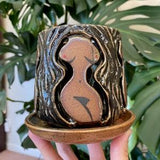 Woman Body Ceramic Orchid Planter Pot with Holes and Saucer