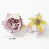 Peony Artificial Silk Wreath -Flower Wedding Home Diy Scrapbook Gift Box Flowers