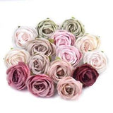 Artificial Silk Tea Roses Wedding Peony Flower Head Wreath Floral Crafts 1pack