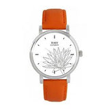 Toff London TLWS-52242 Ladies Grey Water Lilies Flower Watch