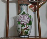 China Royal Copper Cloisonne Enamel Lucky Peony Vase Flower Bottle Vase Pot