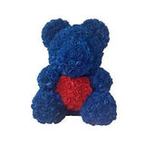 Dark Blue Rose Bear 40cm Great Gift!!!