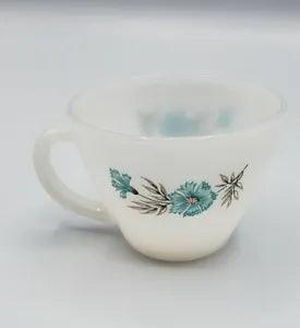 VINTAGE FIRE KING OVEN WARE BONNIE BLUE CARNATION CORN FLOWER *Replacement* CUP
