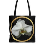 White Orchid Tote Bag, Flower Tote Bag, Aesthetic Tote Bag, Floral Reusable Bag, Orchid Gift Tote Bag, Plant Tote Bag