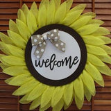 Flower wreath, Summer decor, Decomesh wreath, Yellow Sunflower wreath, Ready to ship