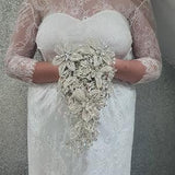 Diamante bouquet brooch Jewel rhinestone crystal wedding bouquet Crystal Bridal Bouquet, bling cascade Jewel bouquet by Crystal wedding uk