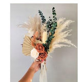 Beige Roses Tender bouquet, Dried flowers bridal bouquet, Beige boho wedding bouquet, Fall wedding bouquet, Dry flower bouquet, Bridesmaid