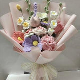 Knitted Flowers Bouquets,Crochet Flower,Knitted,Handmade,Finished product Bouquet,Gift For Her,Valentine's Day Gift,Wedding Gifts