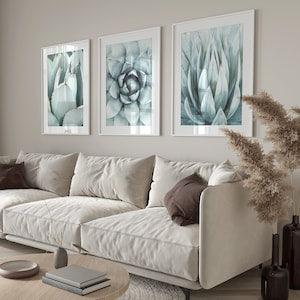 Succulents Prints, Botanical Wall Art, Set of 3 Posters, Floral wall art, Green Plants, Botanical Prints, 623
