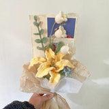 Finished Delicate Crocheted Yellow Lily of the Valley Bouquet - Timeless Handmade Flowers