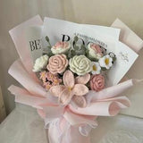 crochet flower bouquet,Handmade rose flowers bouquet,pink bouquet,bouquet for friend,birthday gifts, gifts for her,Bouquet for Anniversary
